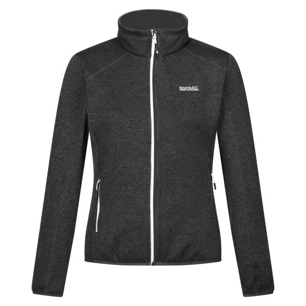 Regatta Womens Newhill Marl Full Zip Fleece Jacket - Seal Grey/Black