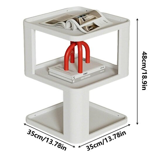 Havendro 3-Tier Geometric Creative Display Side Table Bedside Cabinet Space-Saving Design