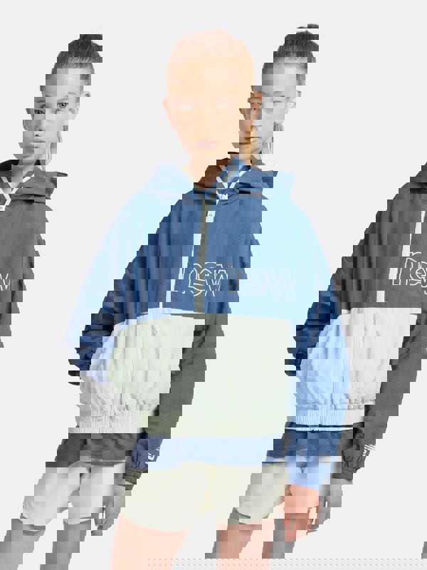 New Balance Girls Athletics Mesh Lined Windbreaker in Blue