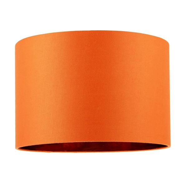 Contemporary Vivid Orange Cotton 12" Table Base or Pendant Lamp Shade Image 1