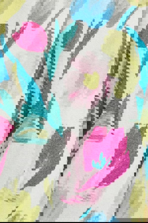 Mudflower Floral Print Fluffy Yarn Jumper