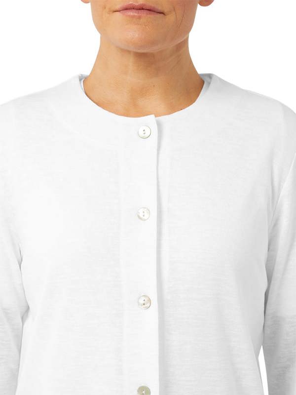PennyPlain Front Button Cardigan - White