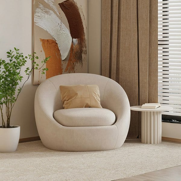 Rit Concept Watanabe Round Lounge Chair, Green Or White