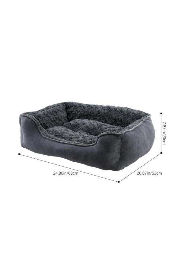 Living and Home Dark Grey Pet Sleeping Bed，Anti-Sslip and Washable