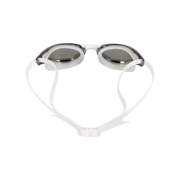 Aquafeel Ultra Cut mirrored goggles with white black frames and clear lenses