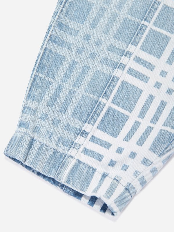 Burberry Kids Burberry Girls Check Jasmine Trousers in Blue