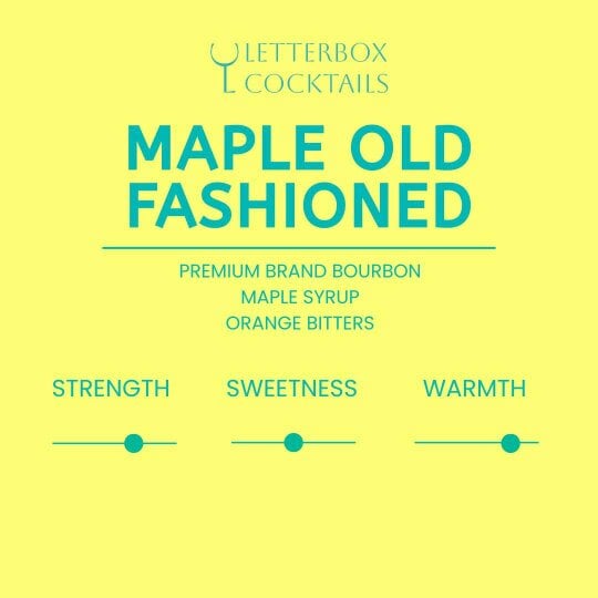 Letterbox Cocktails Maple Old Fashioned Mini Cocktail - 100ml Letterbox Gift
