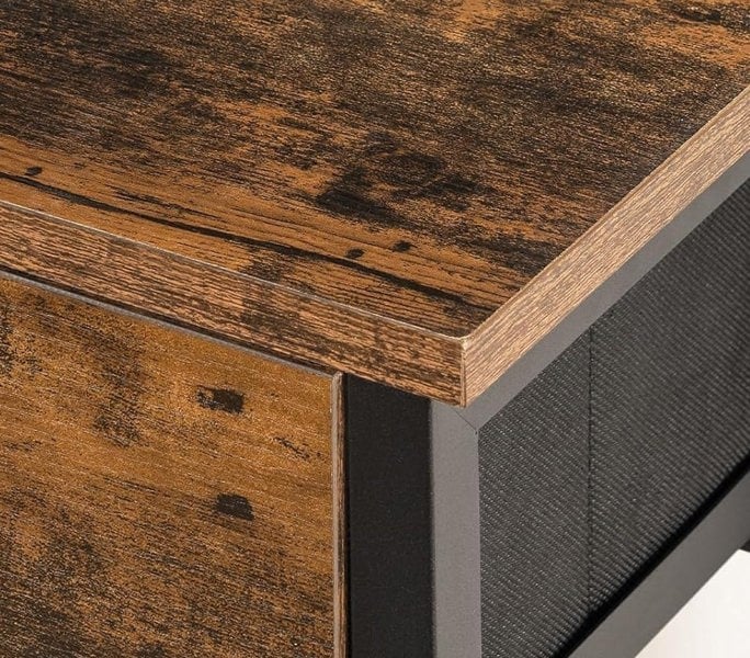 Modcraft Rustic Console Table with Storage - Ideal for Living Room and Hallway
