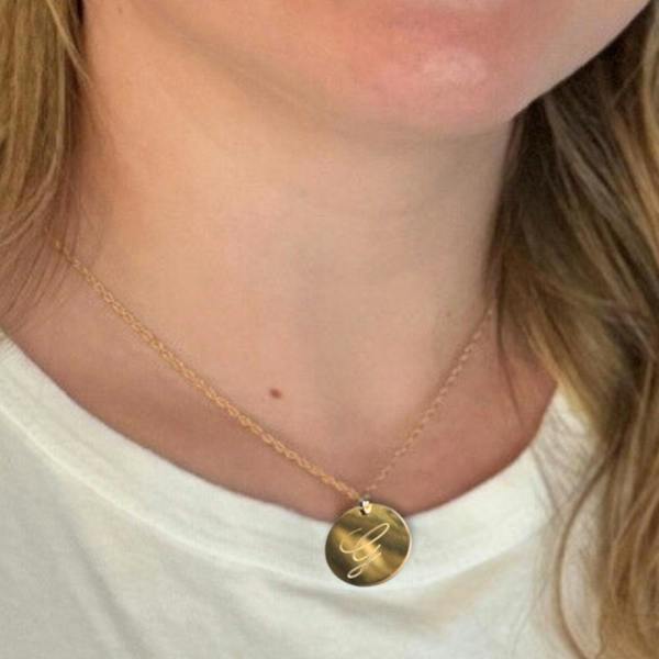 Personalised Gold Single Letter Necklace | Initial