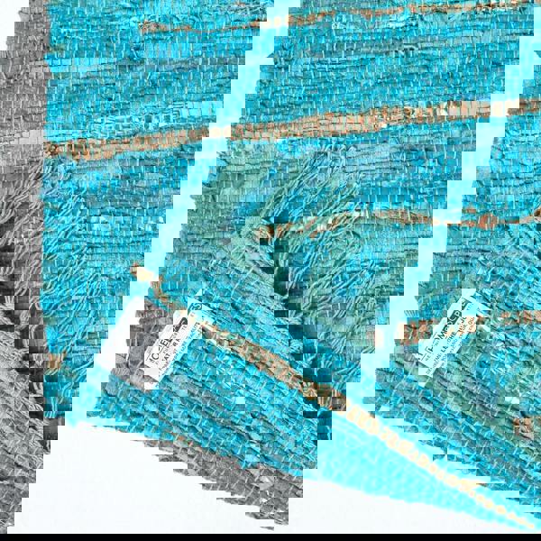 HOMESCAPES Leather Glitter Rug