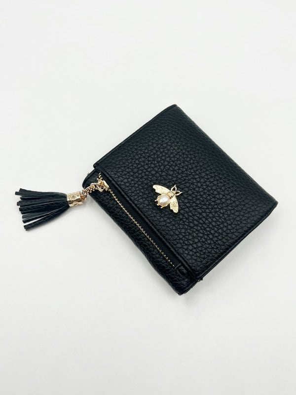 SVNX Bee Embellishment Purse in Black