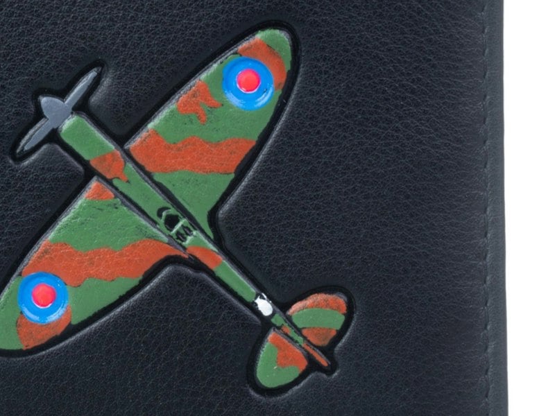 Mala Leather Spitfire Plane Bifold RFID Leather Wallet