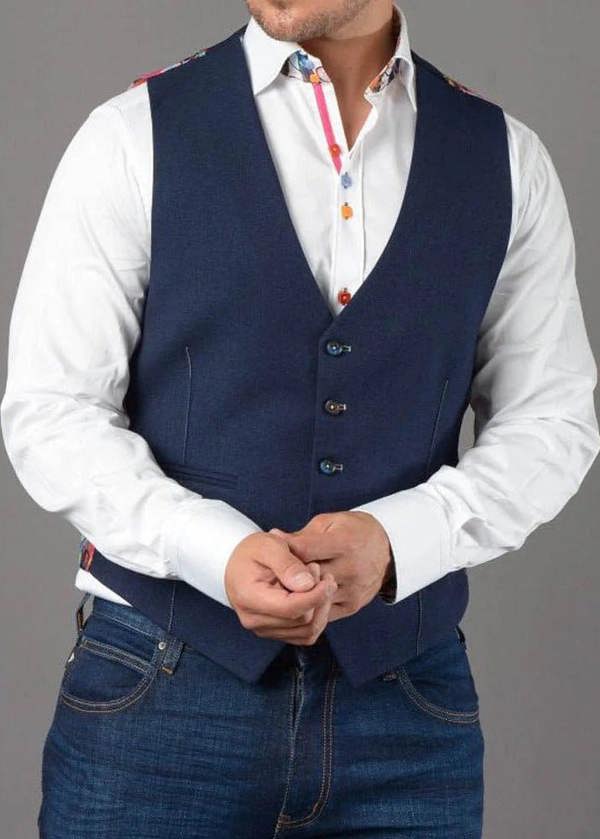 NAVY WAISTCOAT CL1919 - Claudio Lugli Shirts