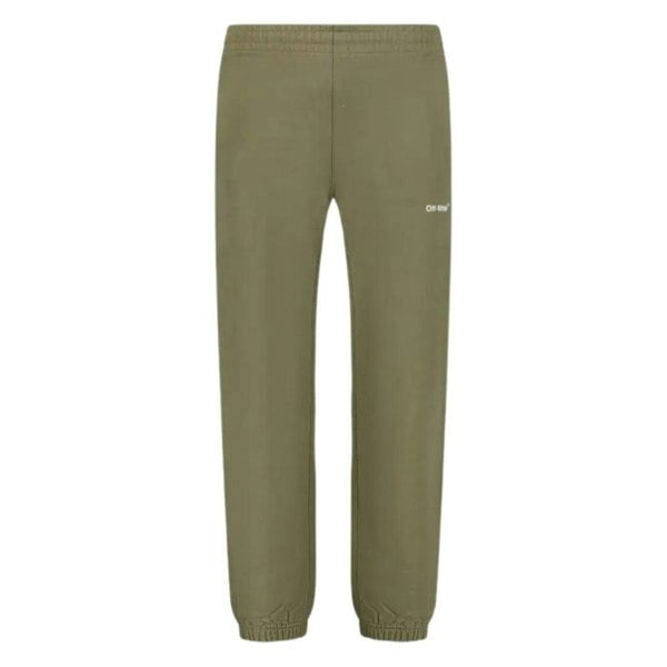Off-White Mens Wave Pattern Slim Jogging Bottoms - Army Green