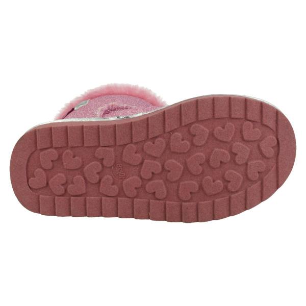 Pineapple Girls Pineapple Flat GGY Fleece Lined Comfy Glitter Boots H4R194
