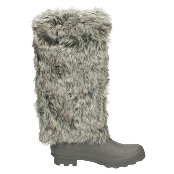 Spot On Ladies Spot On Flat Fur Upper Wellington Boots