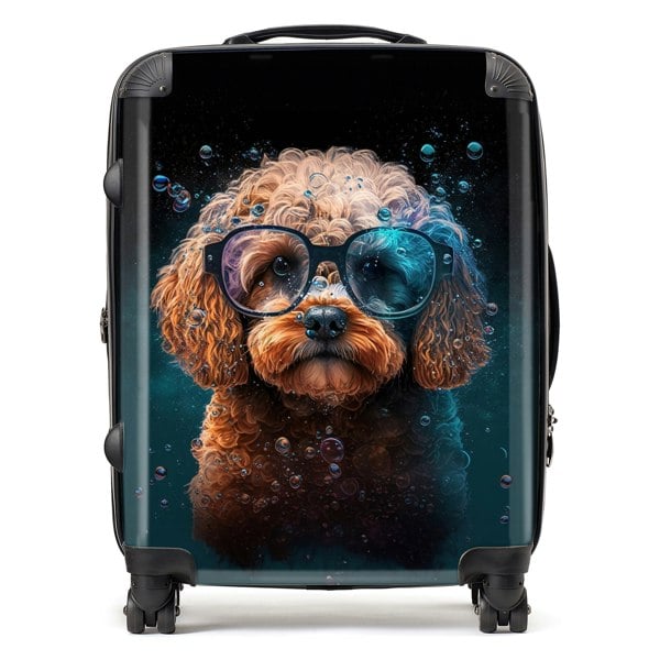 Warren Reed Cavapoo Dog Face Splashart Suitcase