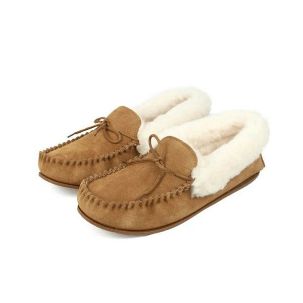 Eastern Counties Leather Womens/Ladies Willow Suede Moccasins - Chestnut