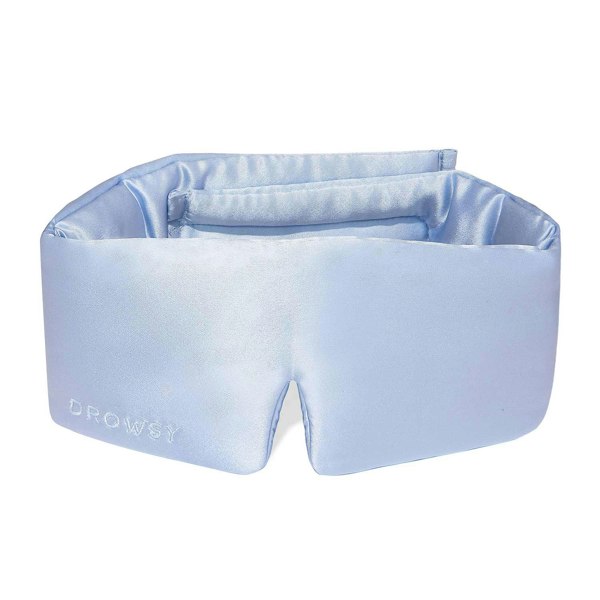 Blue Drowsy Sleep Mask on White background