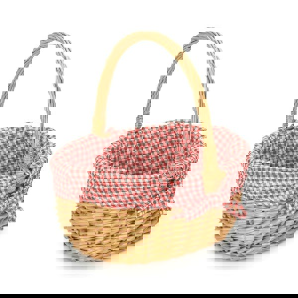 Buff Willow Oval Shopping Basket