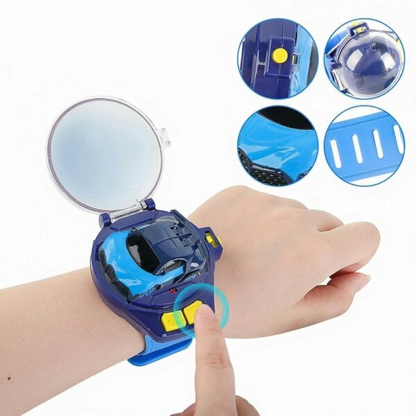 deAO Toys Remote Control Cars BLUE Watch Toy Watch Controlled Car for Kids