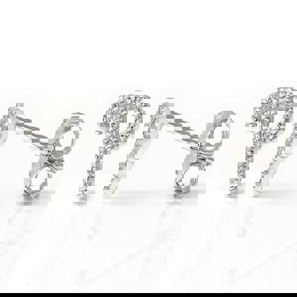 Say It With Luxe CZ Initial Earrings - Sterling Silver