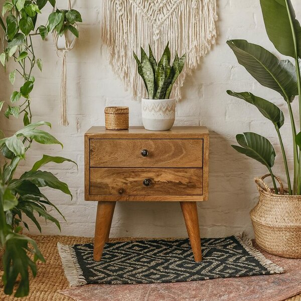 Wyld Haus Parma Small Mango Table Rustic Bedside Table
