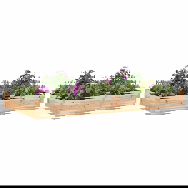 Berkfield Garden Raised Bed with Liner 240x120x25 cm Solid Wood Fir