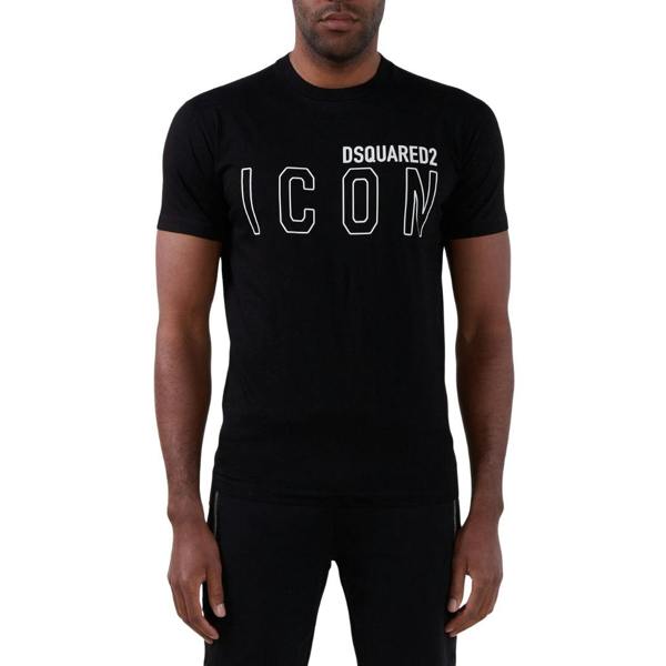 DSQUARED2 Icon Outline Logo Black  T-Shirt S