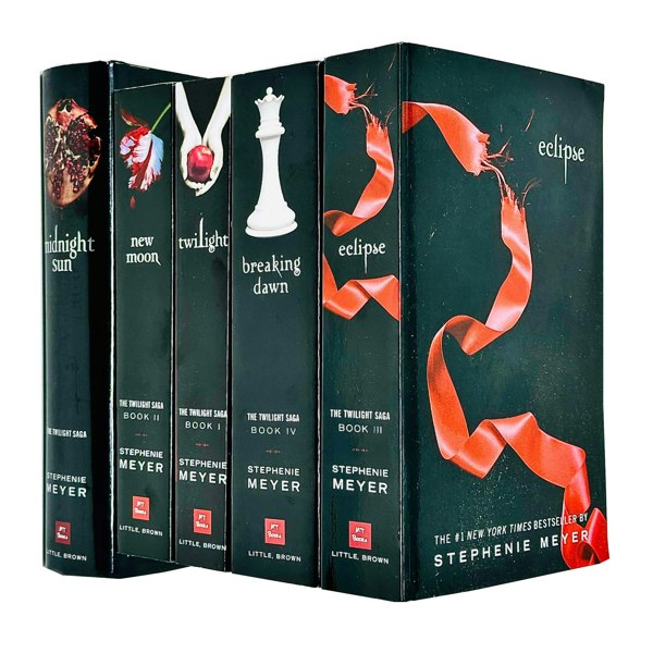 Twilight Saga 5 Book Set - Midnight Sun, Twilight, Breaking Dawn, Eclipse, New Moon