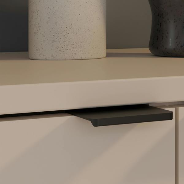 Furniture To Go Ganymede Wide TV Unit with Open Shelving, 2 Drawers & 2 Doors in Sand