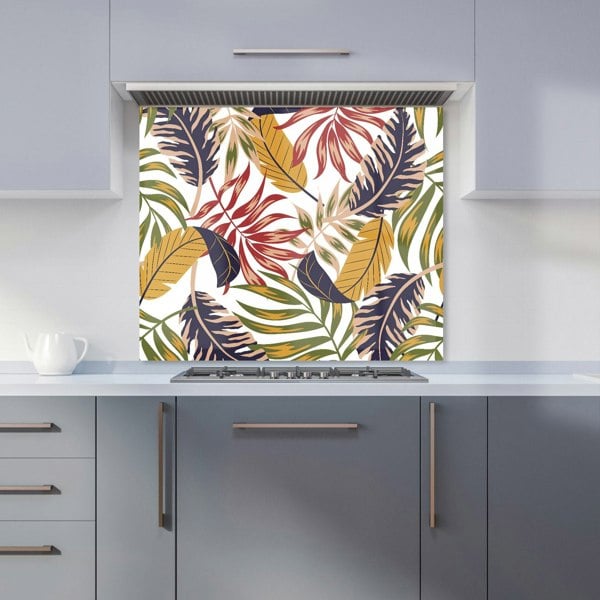 Warren Reed - Designer Hawaiian Style Jungle Leaves Kitchen Splashback