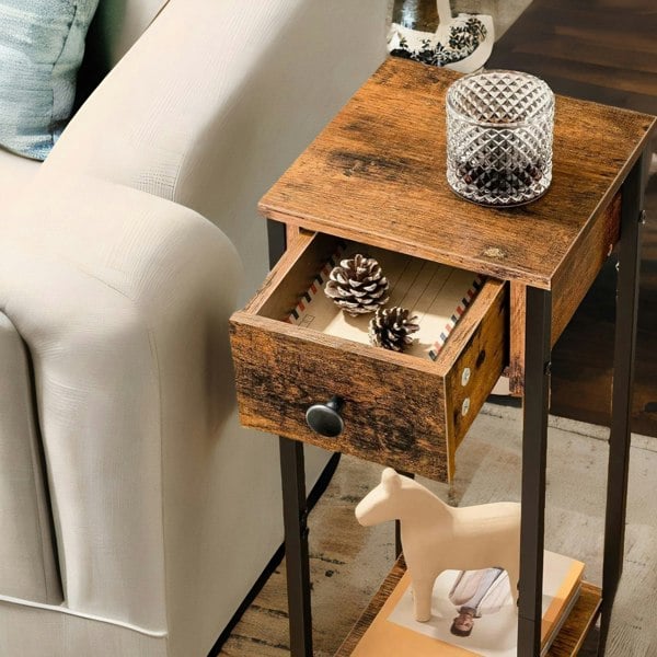 Rafaelo Mobilia Set of 2 Slim Side Tables