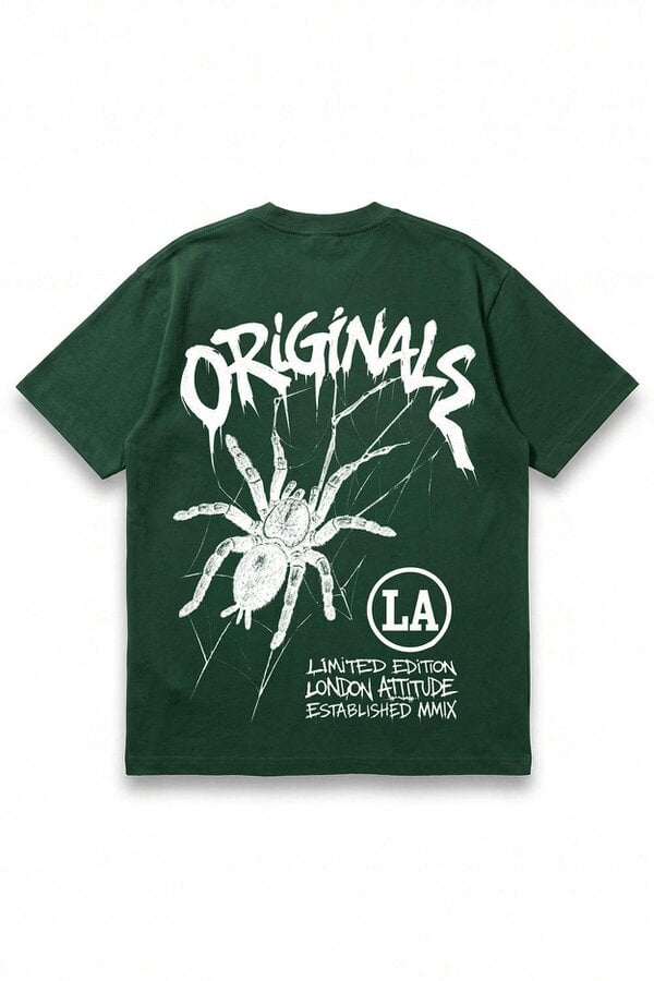 London Attitude Originals Oversized Heavyweight Spider Graphic T-Shirt