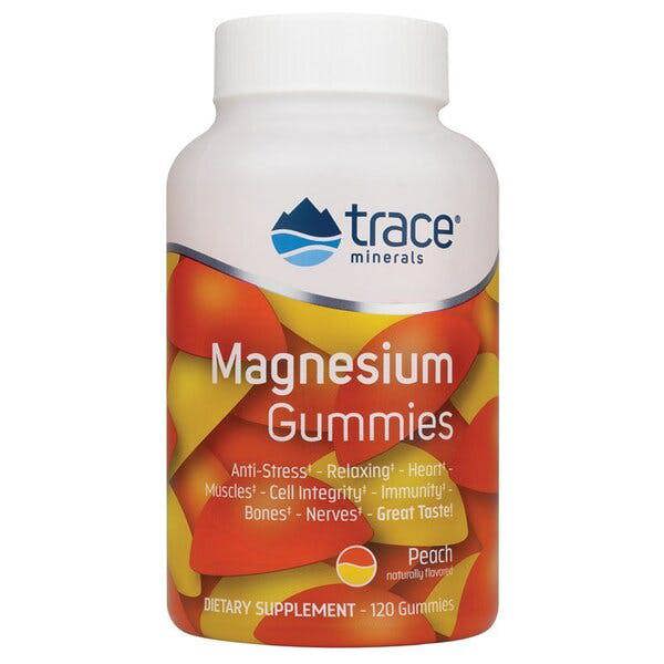 Trace Minerals Magnesium Gummies, Peach - 120 gummies