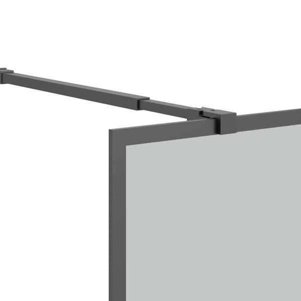 Berkfield Walk-in Shower Screen 140x195 cm Dark Tempered Glass