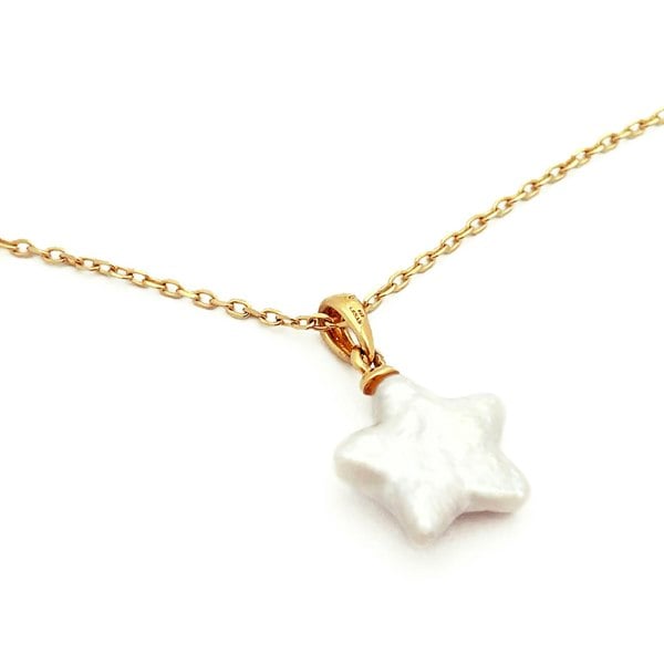 LENAE Clio Star Pearl Pendant Necklace - Gold Vermeil