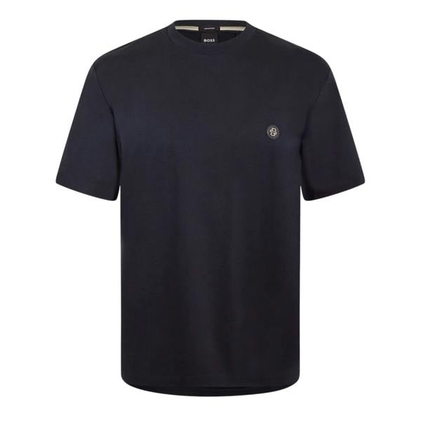 Boss Mens Taut Minimalist Logo T-Shirt - Dark Blue - 