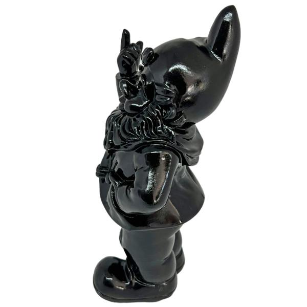 Stoobz Black Middle Finger 20cm Gnome Ornament