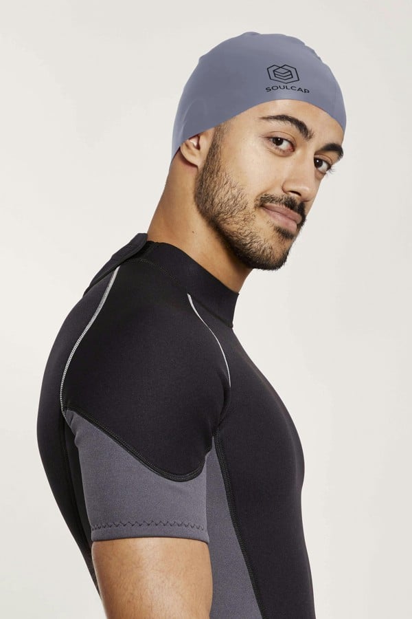 SOUL CAP Regular Swim Cap - Blue Granite