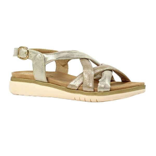 Lunar Womens/Ladies Roma Sandals - Gold