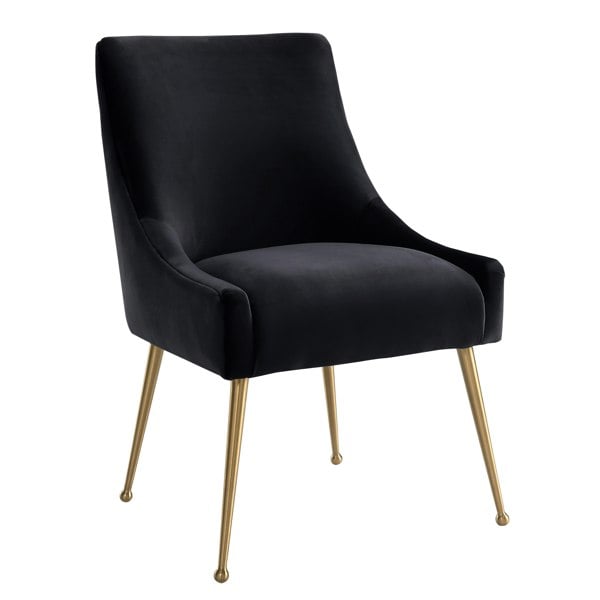 Furniture Edit Beatrix Black Velvet Side Dining Chair