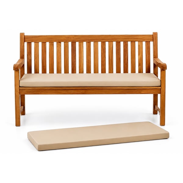 Cushion for 3 Seater Bench in Choice of Colours, 180g/m² Fade-Resistant Polyester Cover with Zipped Removal
