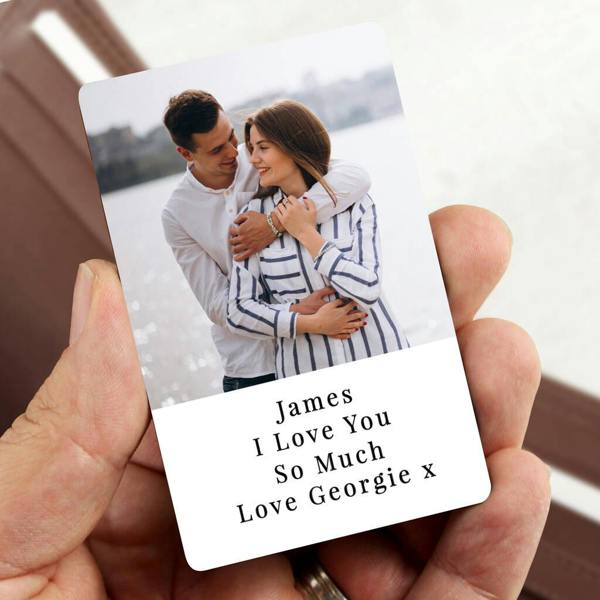 Personalised Photo Wallet Card - lifestyle shot