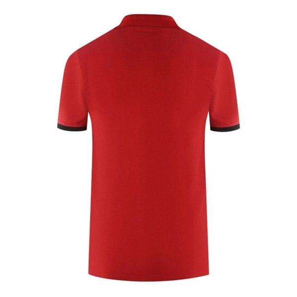 Aquascutum Branded Collar Polo Shirt - Red