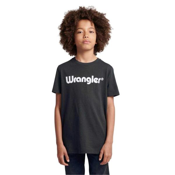 Wrangler Childrens/Kids Logo Cotton Regular T-Shirt - Black - 