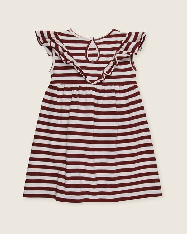 organic cotton Red Horizontal Stripe Print Dress - image 6