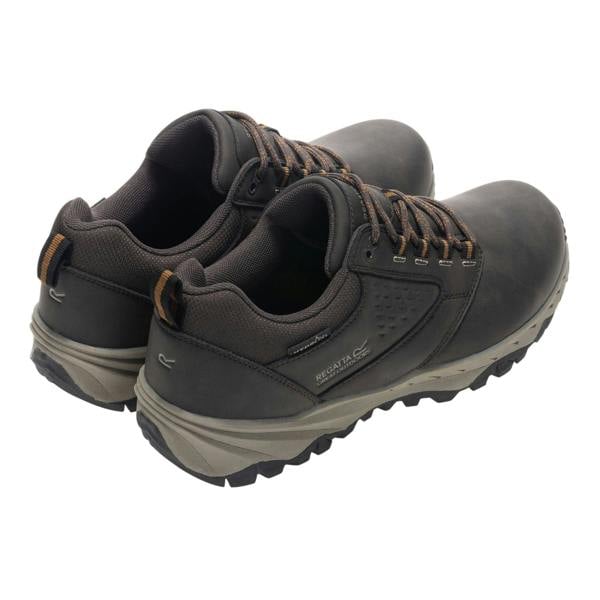 Regatta Mens Amble Waterproof Low Cut Walking Shoes - Peat/Tan - 