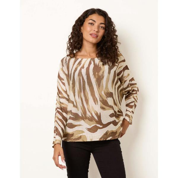 Blue Vanilla Metallic Batwing Foil Effect Jumper
