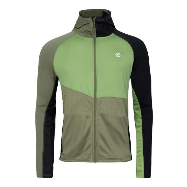 Dare 2B Mens Assimilate II Core Stretch Midlayer - Olivine Green/Black